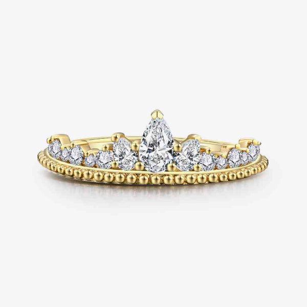 Crown Shape Moissanite Ring
