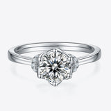 1 Carat Moissanite 925 Sterling Silver Ring - Crazy Like a Daisy Boutique
