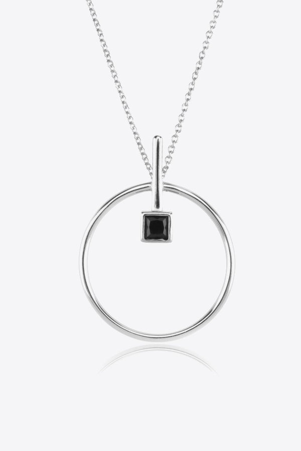 Black Zircon 925 Sterling Silver Necklace - Crazy Like a Daisy Boutique #