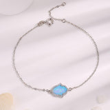 Blue Opal 925 Sterling Silver Bracelet - Crazy Like a Daisy Boutique #