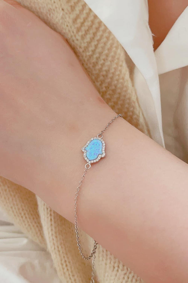 Blue Opal 925 Sterling Silver Bracelet - Crazy Like a Daisy Boutique #