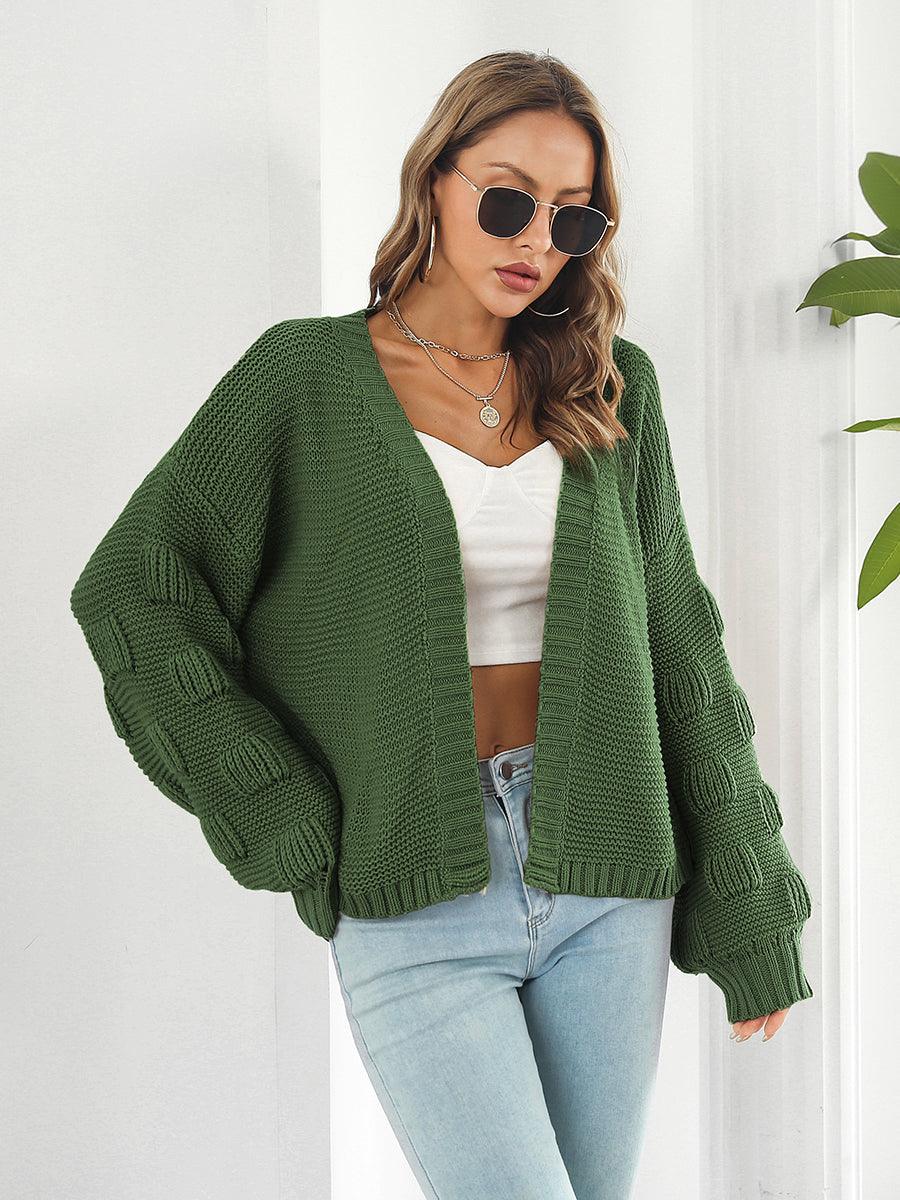 Open Front Ribbed Trim Cardigan - Crazy Like a Daisy Boutique #
