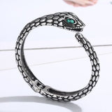 Rhinestone Stainless Steel Snake Shape Bracelet - Crazy Like a Daisy Boutique #