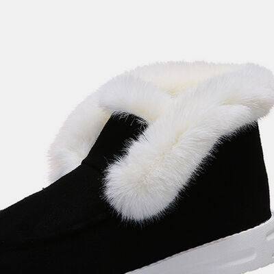 Furry Suede Snow Boots - Crazy Like a Daisy Boutique