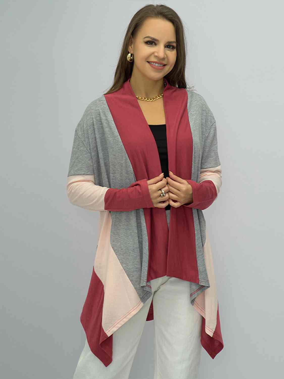 Color Block Open Front Cardigan - Crazy Like a Daisy Boutique #