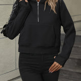 Zip-Up Raglan Sleeve Hoodie with Pocket - Crazy Like a Daisy Boutique