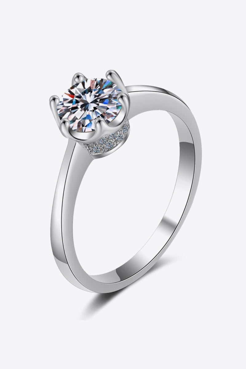 Moissanite Solitaire Ring 1 Carat - Crazy Like a Daisy Boutique
