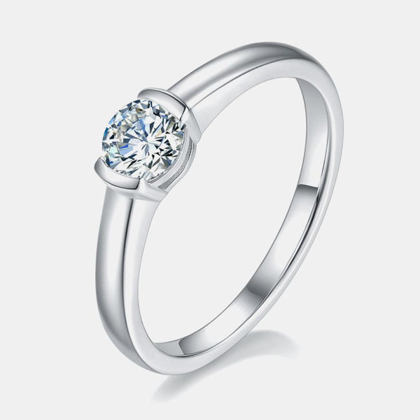 Moissanite 925 Sterling Silver Solitaire Ring - Crazy Like a Daisy Boutique