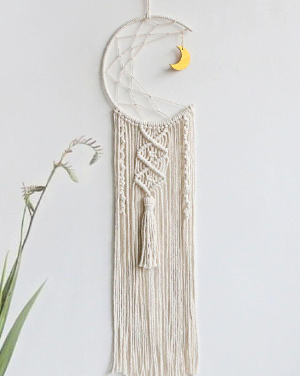 Bohemian Hand-Woven Moon Macrame Wall Hanging - Crazy Like a Daisy Boutique