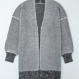 Heathered Open Front Longline Cardigan - Crazy Like a Daisy Boutique