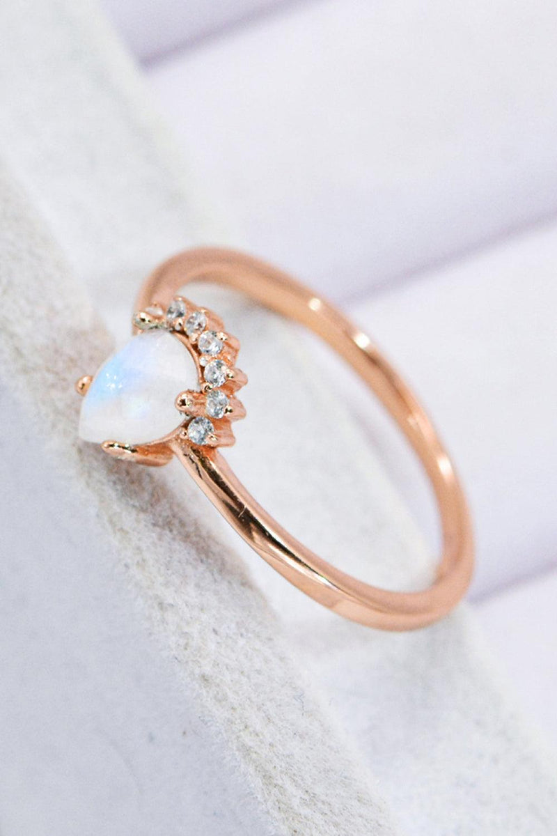 Pear Shape Natural Moonstone Ring - Crazy Like a Daisy Boutique