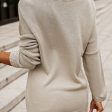 Fringe Trim V-Neck Pullover Sweater - Crazy Like a Daisy Boutique