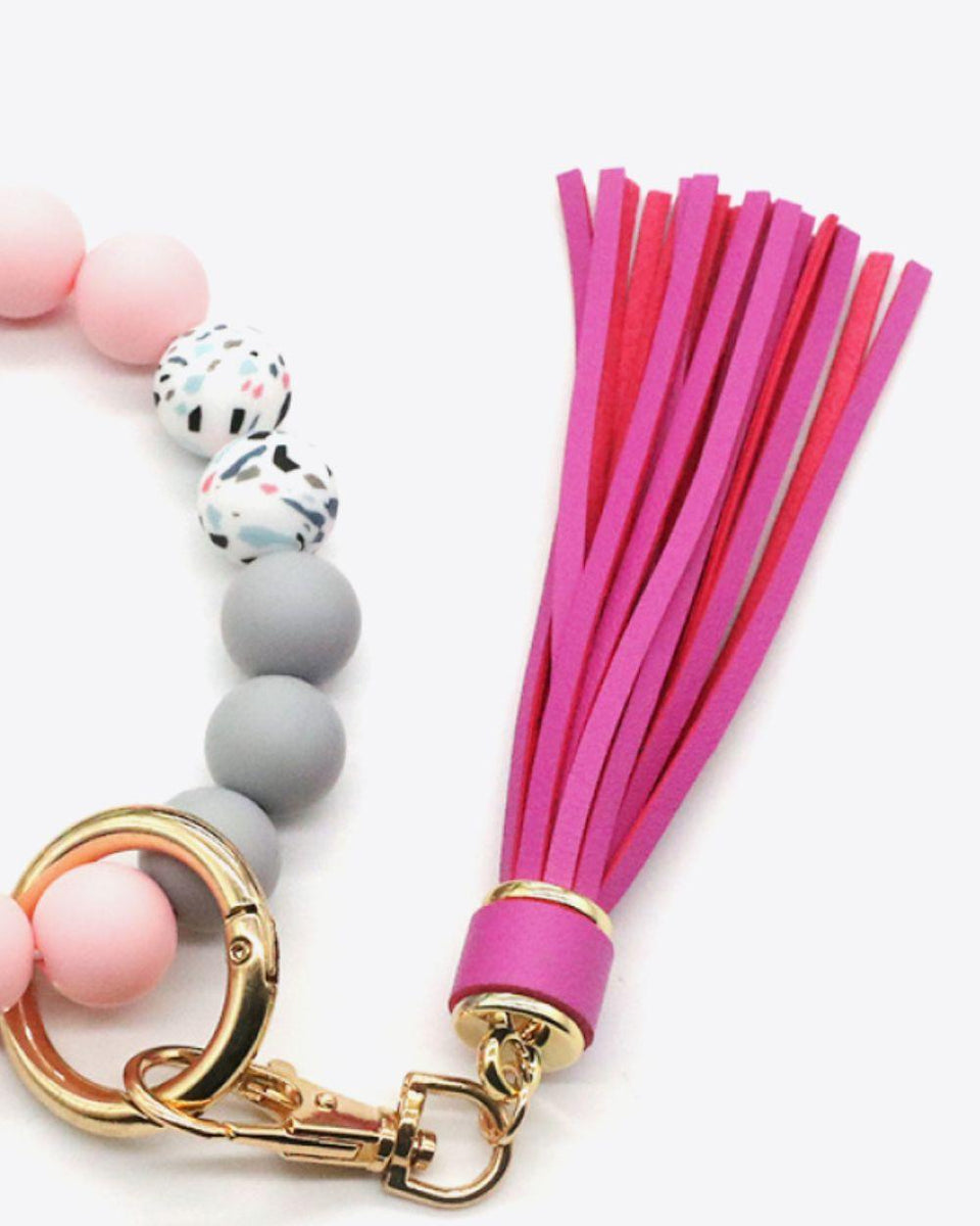 Assorted 2-Pack Multicolored Beaded Tassel Keychain - Crazy Like a Daisy Boutique