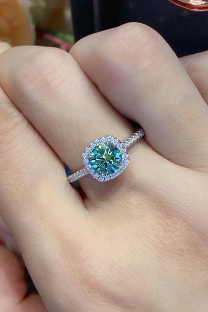 Green Moissanite Cluster Ring 3 Carat - Crazy Like a Daisy Boutique