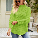 Slit Long Sleeve Mock Neck Sweater - Crazy Like a Daisy Boutique #