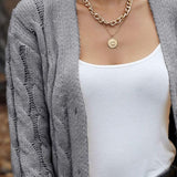 Cable-Knit Button Down Cardigan - Crazy Like a Daisy Boutique #