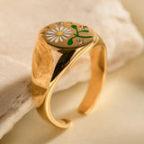 18k Gold-plated Daisy Ring - Crazy Like a Daisy Boutique