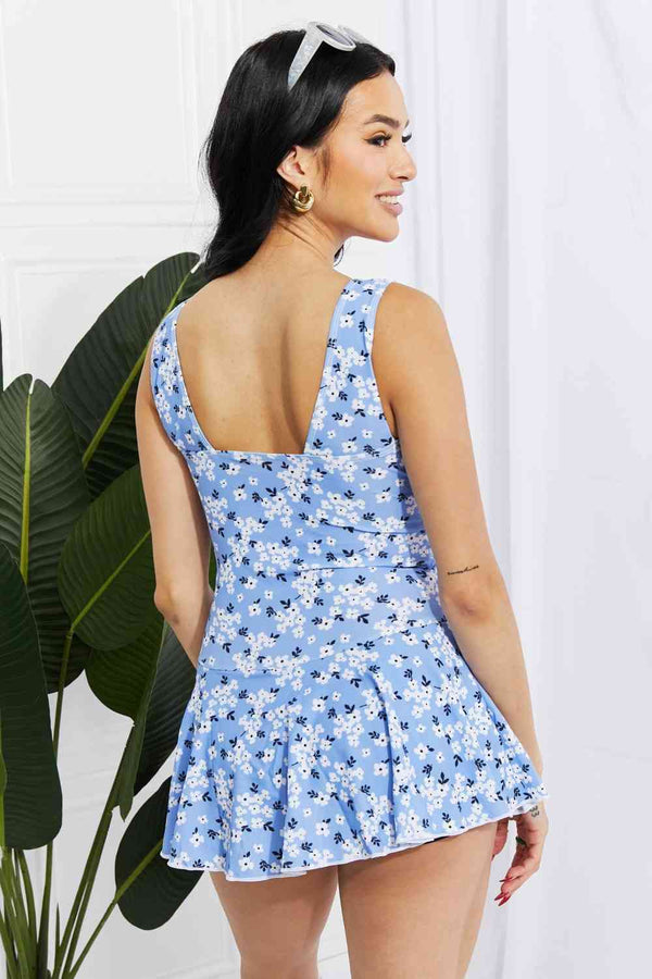 Marina West Swim Full Size Clear Waters Swim Dress in Blue - Crazy Like a Daisy Boutique #