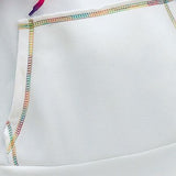 Contrast Stitching Drawstring Raglan Sleeve Hoodie - Crazy Like a Daisy Boutique #
