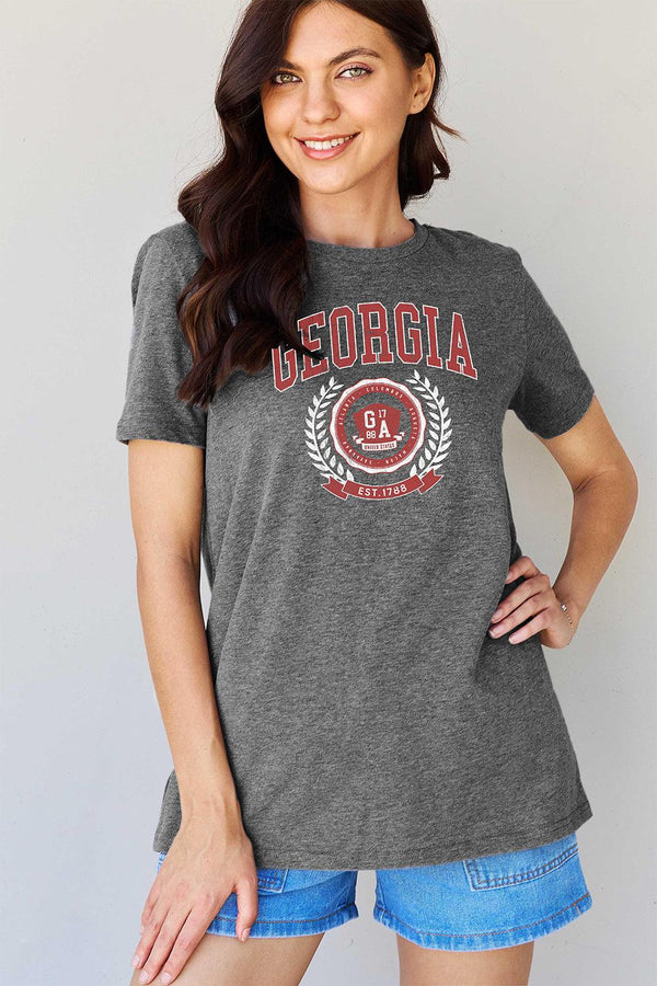 Simply Love Full Size GEORGIA Graphic T-Shirt - Crazy Like a Daisy Boutique #