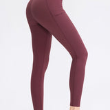 Wide Waistband Slim Fit Long Sports Pants with Pocket - Crazy Like a Daisy Boutique