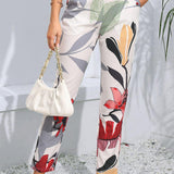 Floral Print Cropped Pants with Pockets - Crazy Like a Daisy Boutique