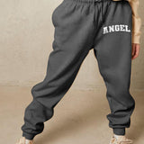 Simply Love Full Size Drawstring Angel Graphic Long Sweatpants - Crazy Like a Daisy Boutique