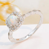 Inlaid Opal Ring - 925 Sterling Silver - Crazy Like a Daisy Boutique #