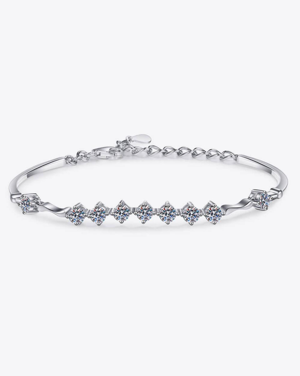 Moissanite 925 Sterling Silver Bracelet - Crazy Like a Daisy Boutique