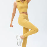 Full Size Slim Fit High Waist Long Sports Pants with Pockets - Crazy Like a Daisy Boutique