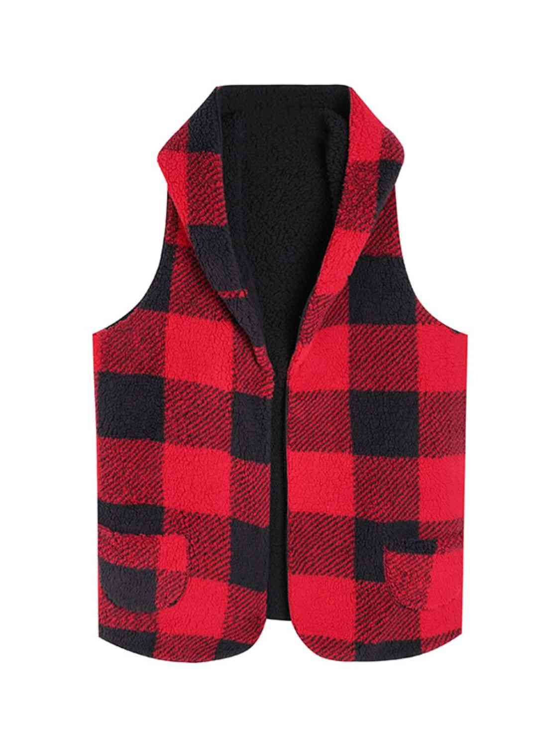 Plaid Hooded Vest - Crazy Like a Daisy Boutique #