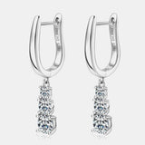 1.8 Carat Moissanite 925 Sterling Silver Drop Earrings - Crazy Like a Daisy Boutique #