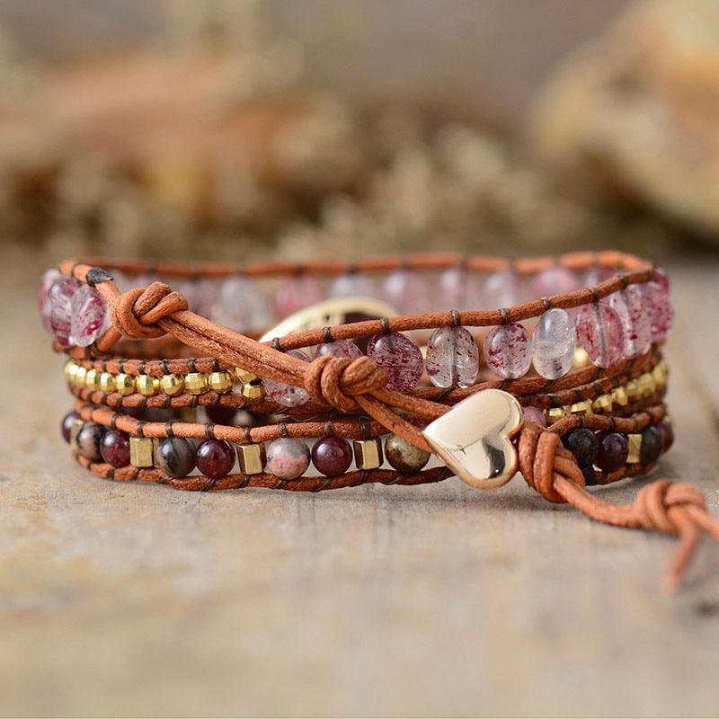 Natural Stone Layered Bracelet - Crazy Like a Daisy Boutique