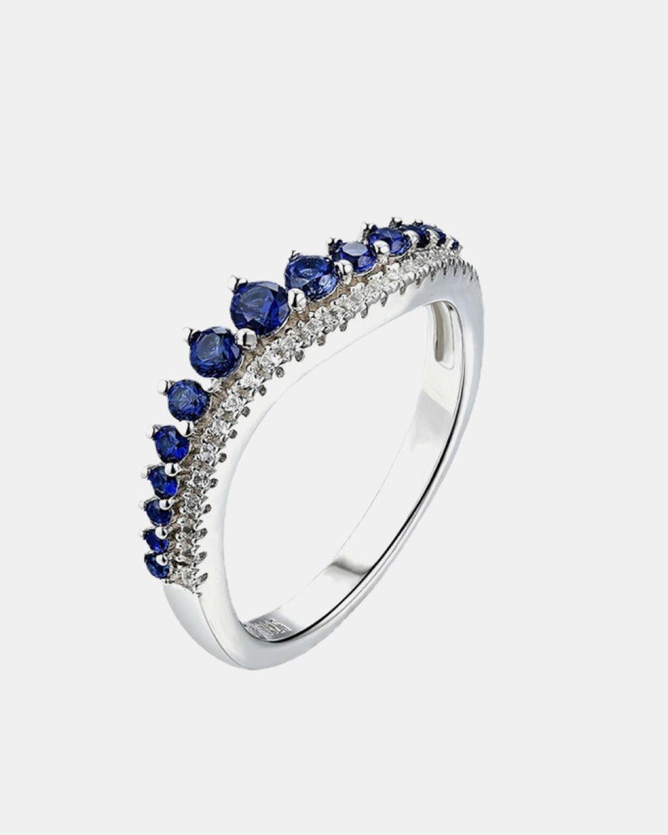 Lab-Grown Sapphire 925 Sterling Silver Rings - Crazy Like a Daisy Boutique