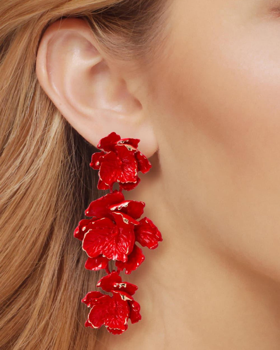Flower Shape Zinc Alloy Dangle Earrings - Crazy Like a Daisy Boutique