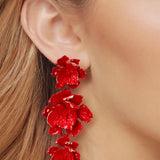 Flower Shape Zinc Alloy Dangle Earrings - Crazy Like a Daisy Boutique