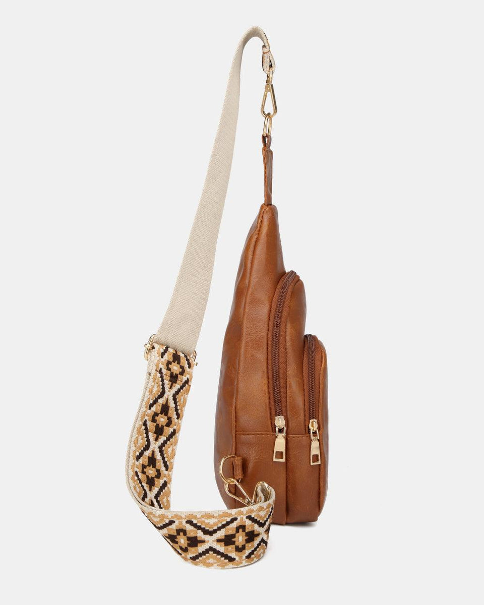 PU Leather Sling Bag - Crazy Like a Daisy Boutique