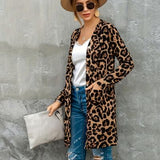 Leopard Button Up Long Sleeve Cardigan - Crazy Like a Daisy Boutique #