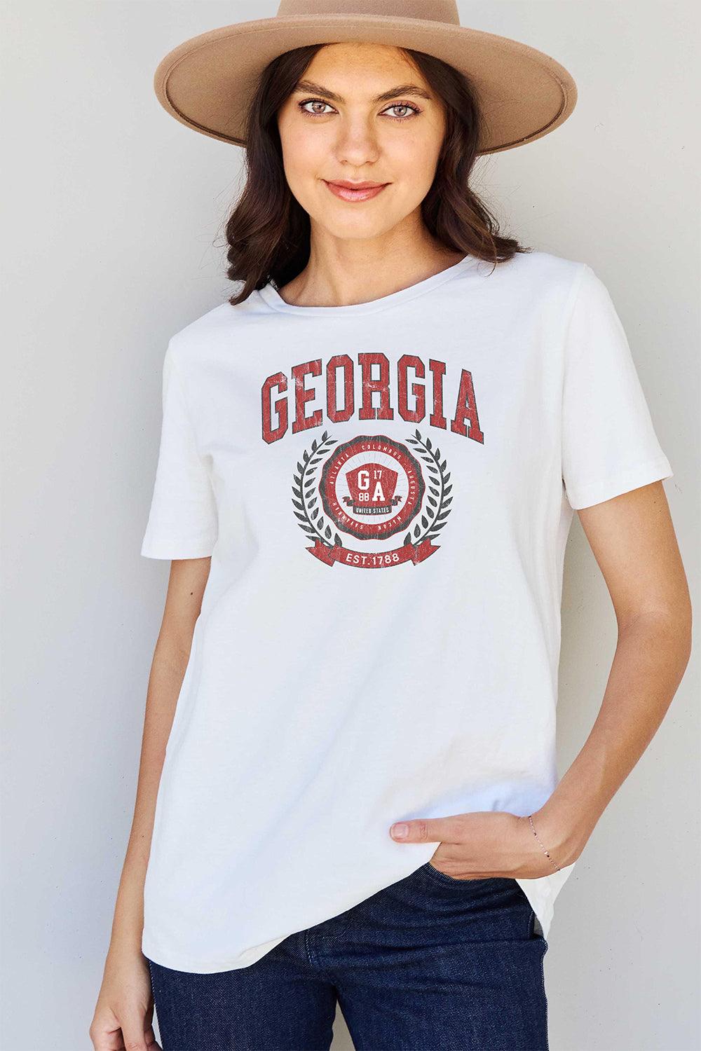 Simply Love Full Size GEORGIA Graphic T-Shirt - Crazy Like a Daisy Boutique #