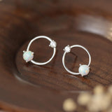 New Beginnings Circle Opal Earrings - Crazy Like a Daisy Boutique