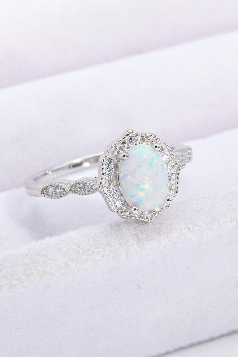Just For You 925 Sterling Silver Round Opal Ring - Crazy Like a Daisy Boutique