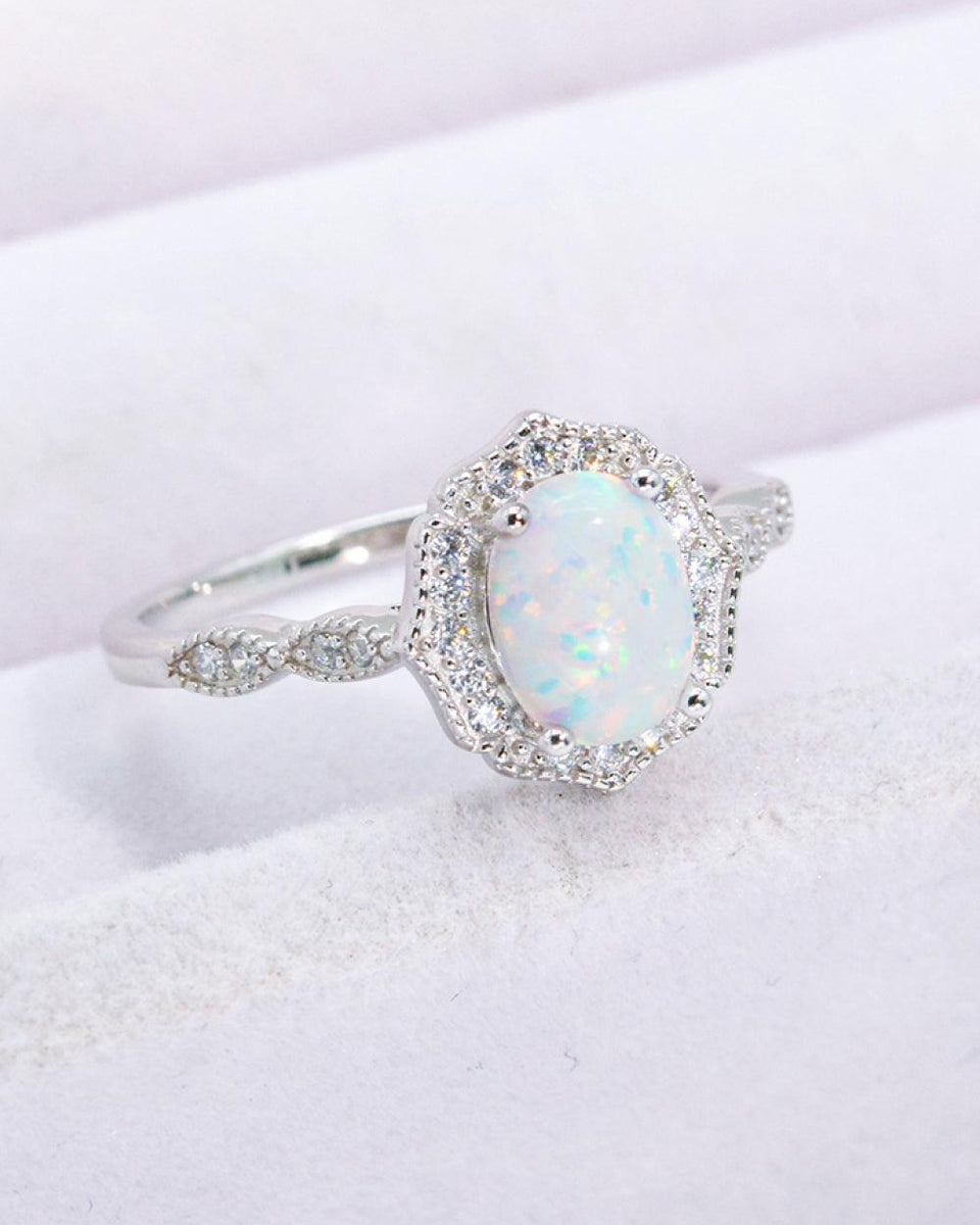 Just For You 925 Sterling Silver Round Opal Ring - Crazy Like a Daisy Boutique