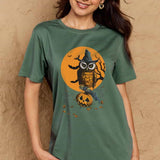 Simply Love Full Size Holloween Theme Graphic Cotton Tee - Crazy Like a Daisy Boutique #