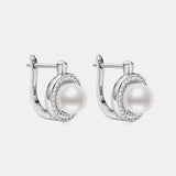 Moissanite Pearl 925 Sterling Silver Earrings - Crazy Like a Daisy Boutique #