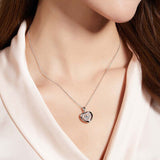 Moissanite 925 Sterling Silver Heart Necklace - Crazy Like a Daisy Boutique #