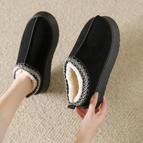 Faux Fur Center-Seam Slippers - Crazy Like a Daisy Boutique #