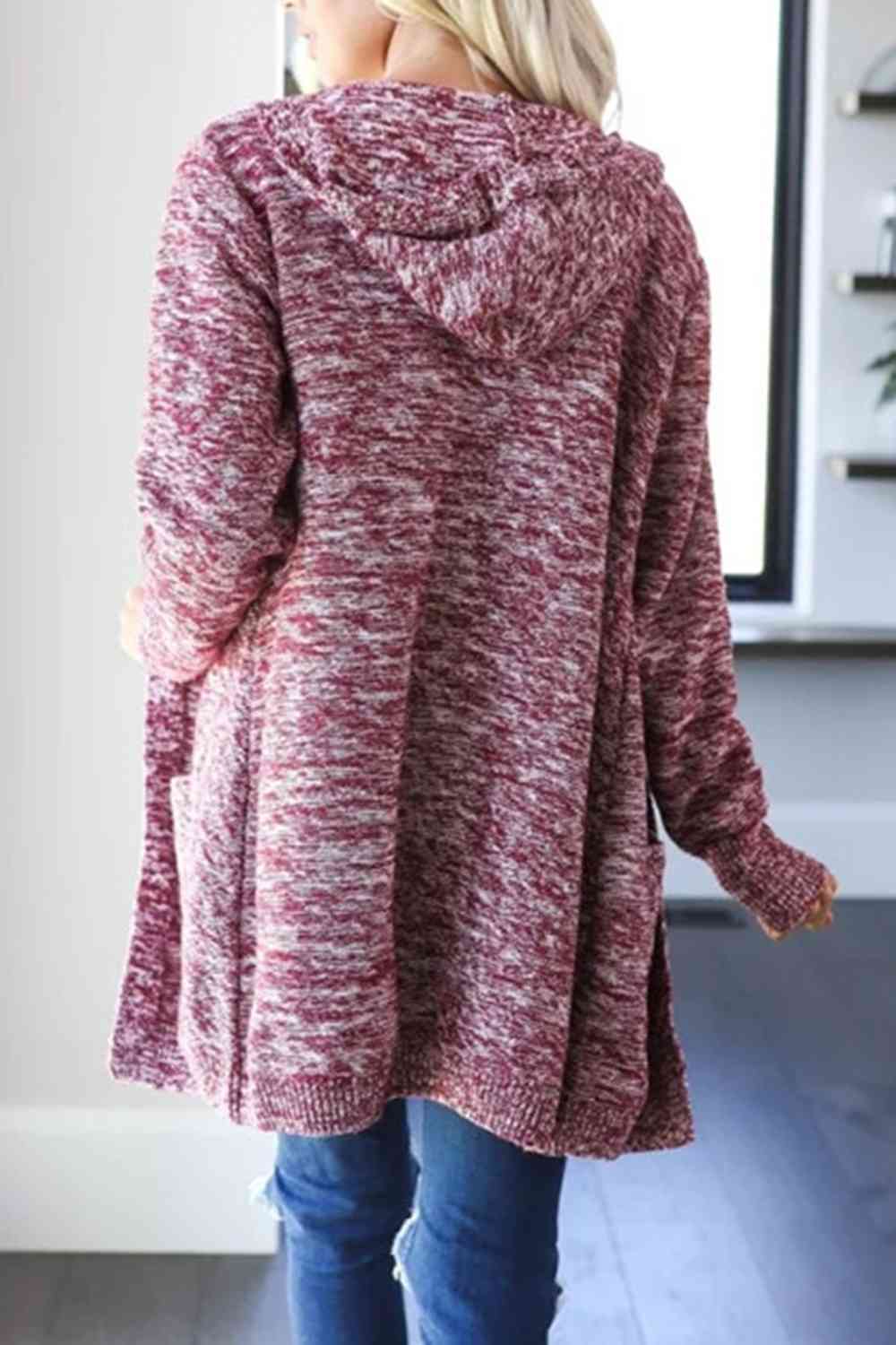 Heathered Open Front Cardigan with Pockets - Crazy Like a Daisy Boutique #