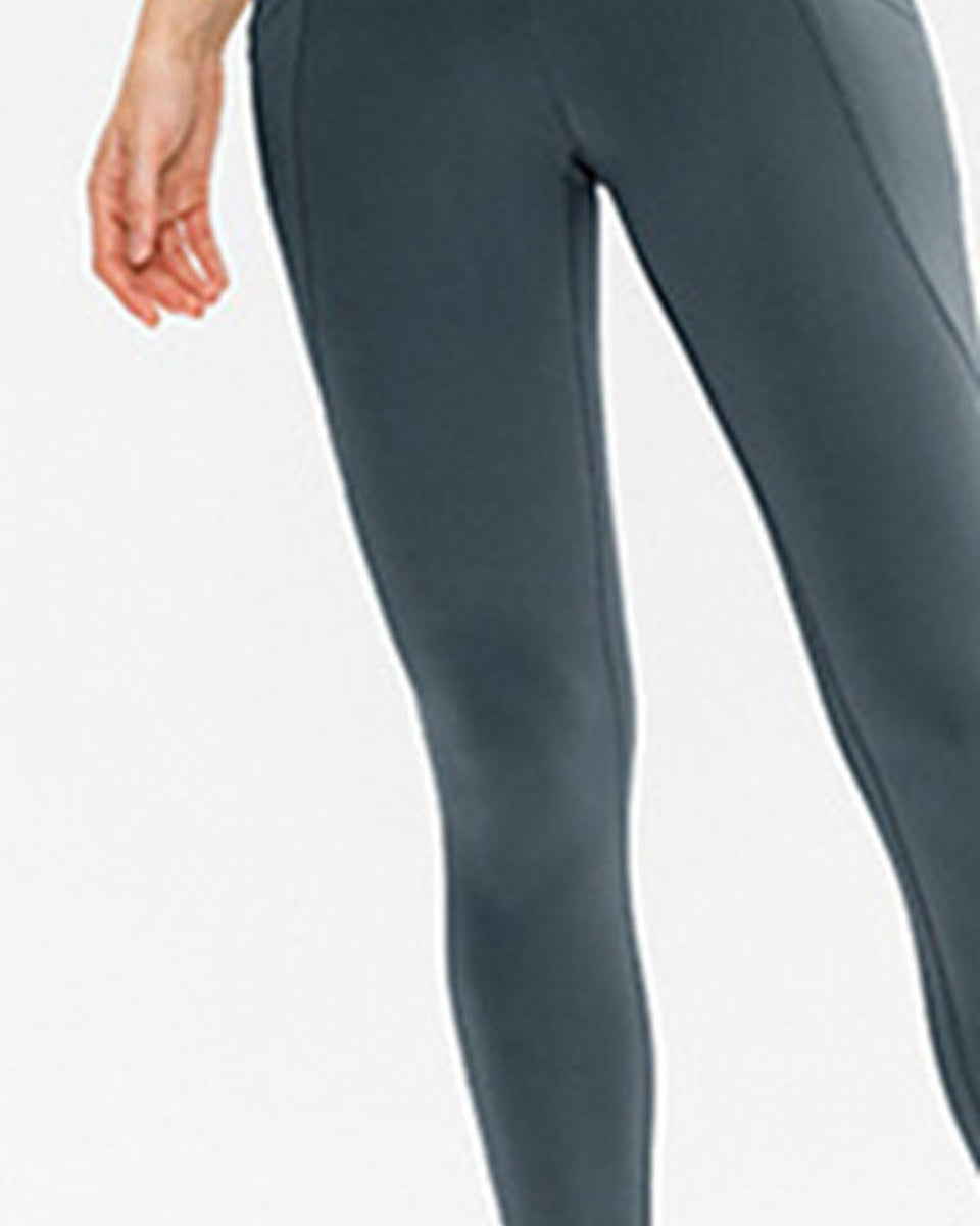 Slim Fit Long Active Leggings with Pockets - Crazy Like a Daisy Boutique