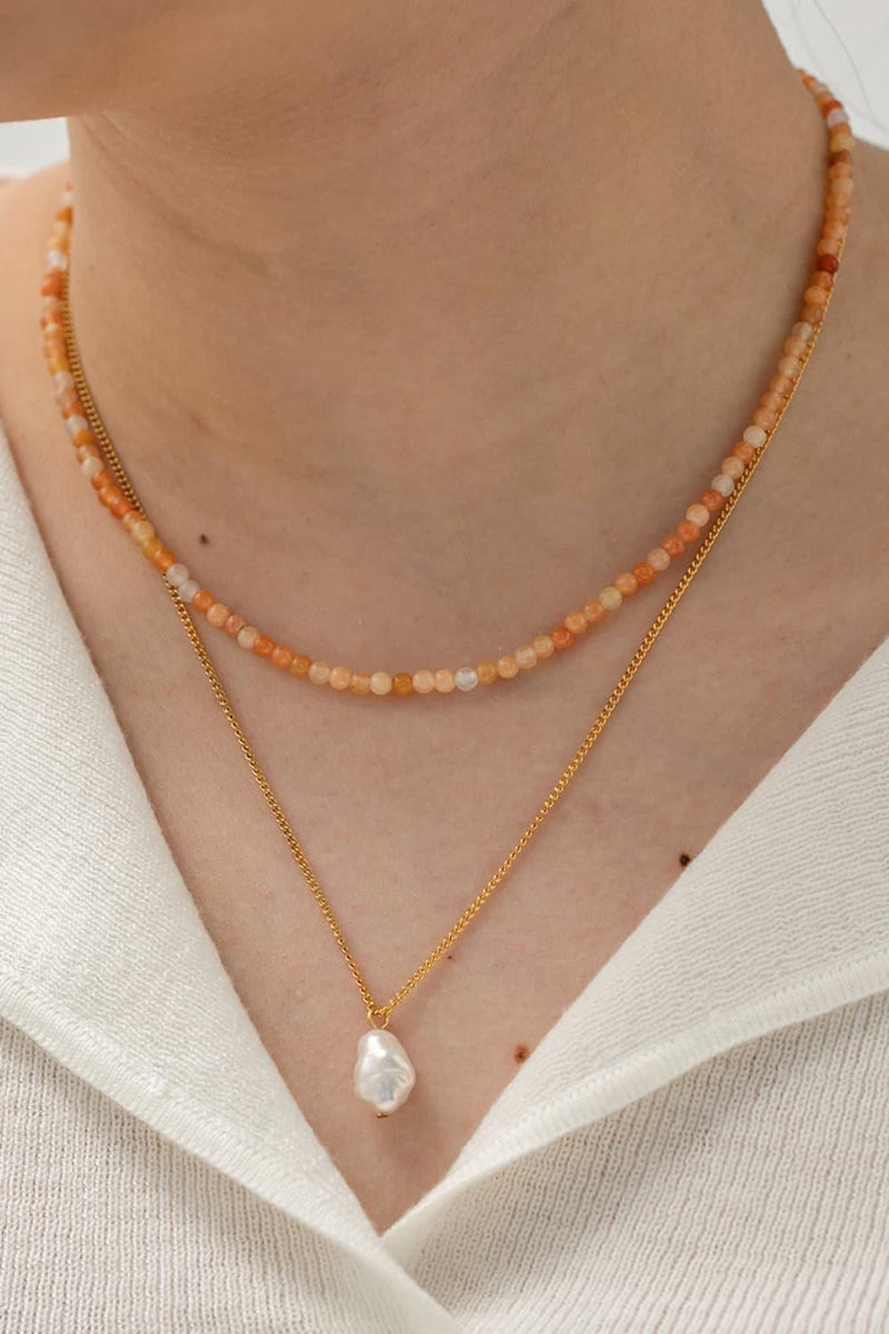 Double-Layered Freshwater Pearl Pendant Necklace - Crazy Like a Daisy Boutique