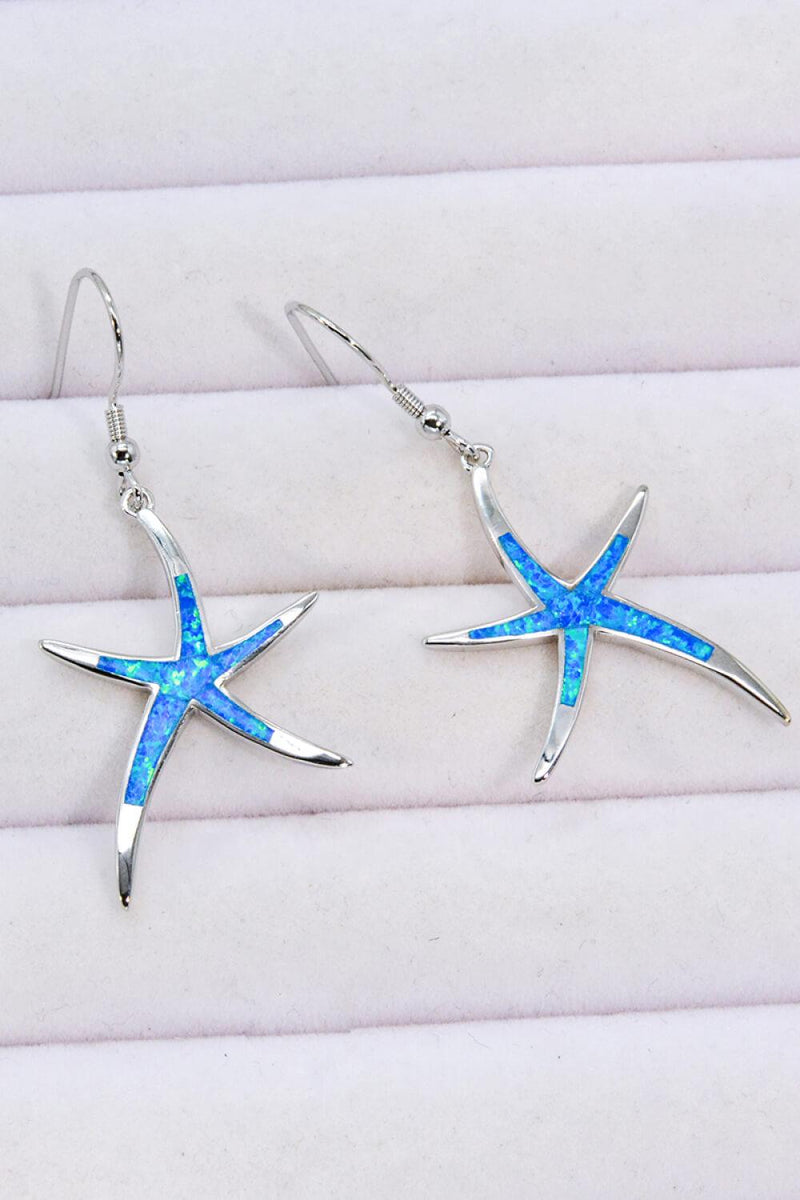 Blue Opal Starfish Drop Earrings - Crazy Like a Daisy Boutique